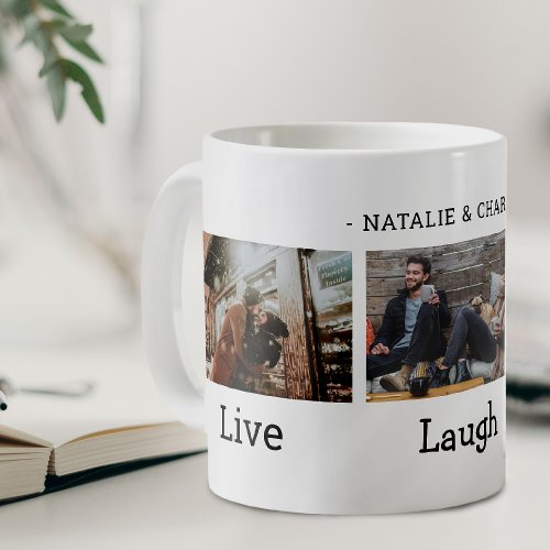 Live Laugh Love Photo Collage Coffee Mug