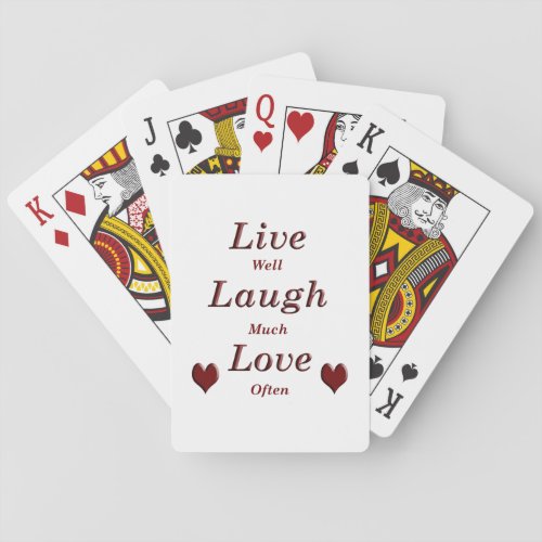 Live Laugh Love Playing Cards