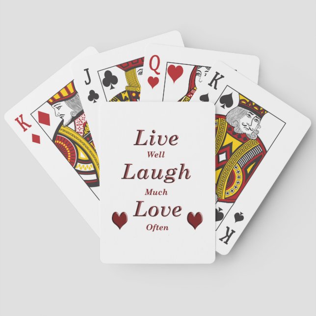 Live Laugh Love Poker Cards (Back)