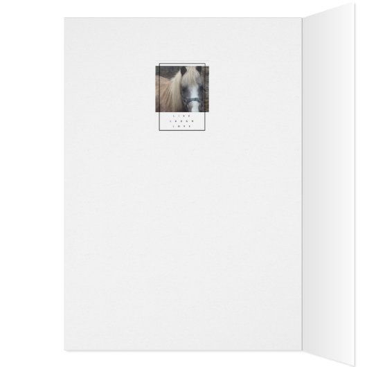 LIVE, LAUGH, LOVE PONY - BLANK CARD (Inside (Left))
