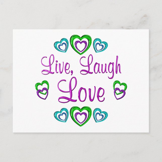 Live Laugh Love Postcard (Front)