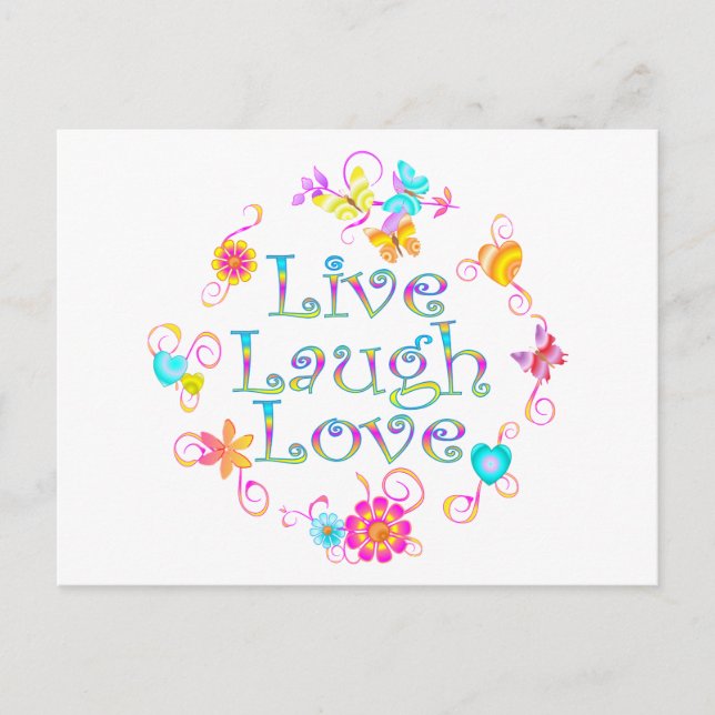 Live Laugh Love Postcard (Front)