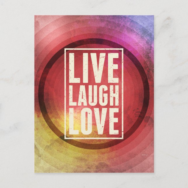 Live Laugh Love Postcard (Front)