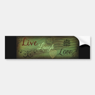 Live Laugh Love Postcard Bumper Sticker
