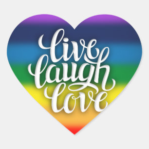Live Laugh Love Rainbow Sticker
