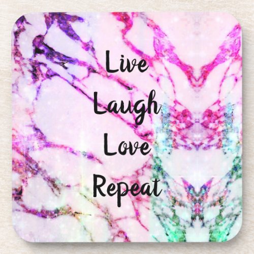 Live Laugh Love Repeat Hard plastic coaster