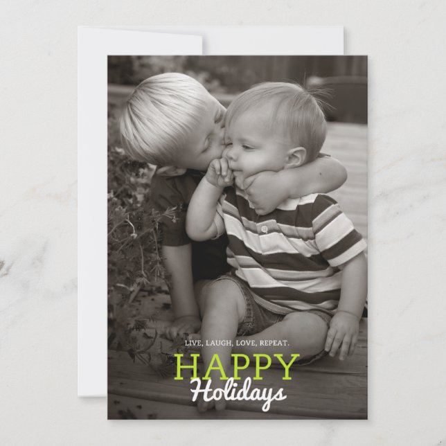 Live, Laugh, Love, Repeat. Holiday Card | 5 x 7 (Front)