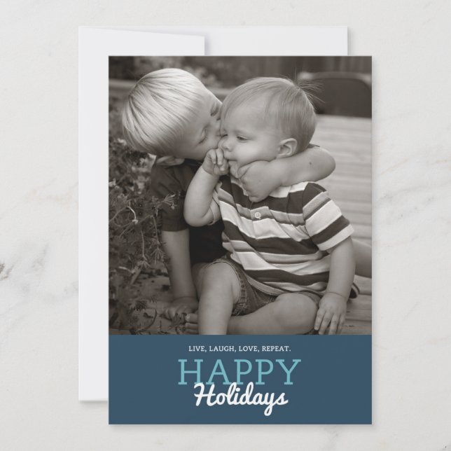 Live, Laugh, Love, Repeat. Holiday Card | 5 x 7 (Front)