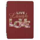 Live, Laugh, Love Rustic Floral on Burgundy iPad Air Cover Live, Laugh, Love Rustic Floral on Burgundy iPad Air Cover