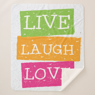 Live Laugh Love Sherpa Blanket