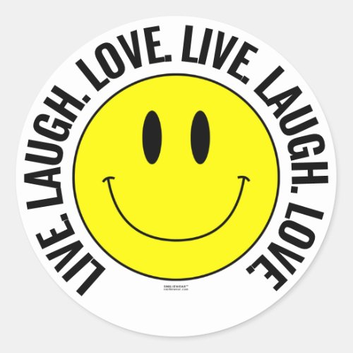 Live Laugh Love Smilie Sticker