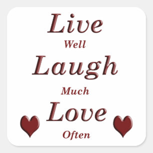 Live Laugh Love Square Sticker