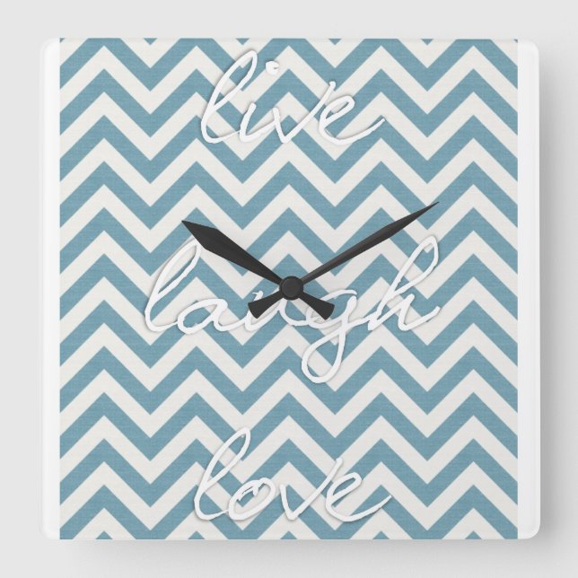 Live, Laugh & Love Square Wall Clock (Front)