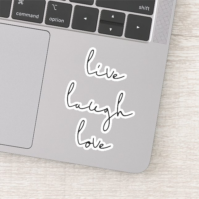 Live laugh love sticker (Detail)