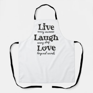 live, laugh, love - three beautiful words apron