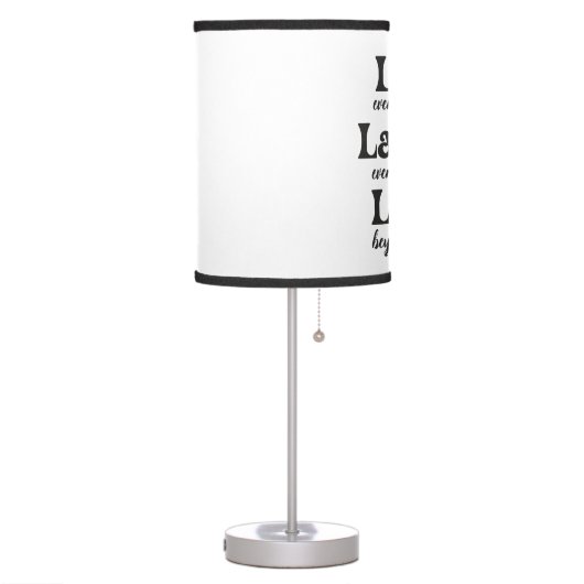 live, laugh, love - three beautiful words table lamp (Left)