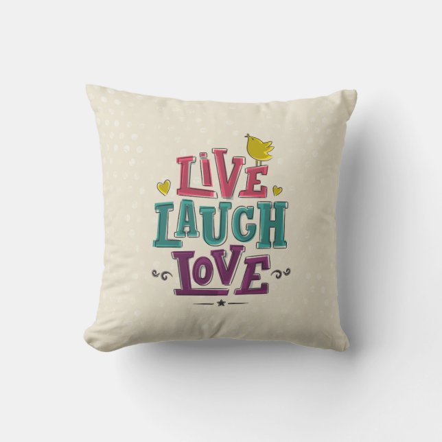 LIVE LAUGH LOVE THROW PILLOW (Front)