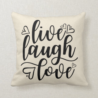 Live Laugh Love Throw Pillow