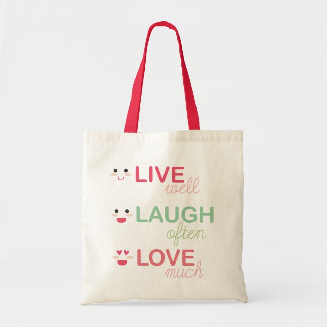 Live Laugh Love Tote Bag (Front)