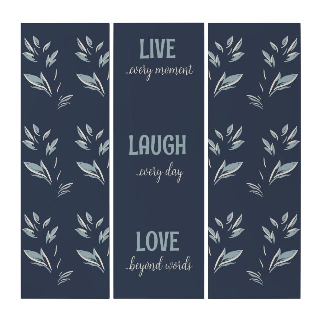  Live Laugh Love  Triptych (Front)