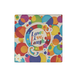 "Live, Laugh, Love Unconditionally" Stone Magnet