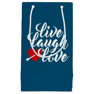 Live Laugh Love Valentine Calligraphy Gift Bag