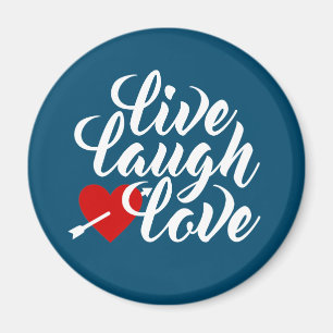 Live Laugh Love Valentine Calligraphy   Magnet