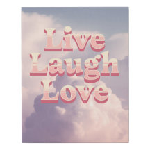 Live, Laugh, Love wall art, canvas