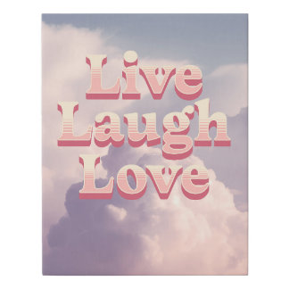 Live, Laugh, Love wall art, canvas