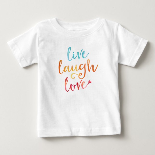 Live, laugh, love watercolor kids T-shirt (Front)