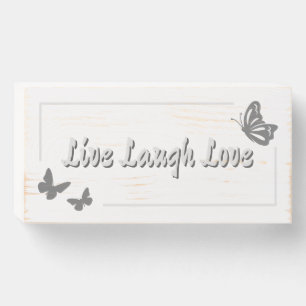 Live Laugh Love Wood Box Sign