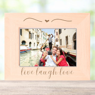 Live Laugh Love Wood Photo  Engraved Frames
