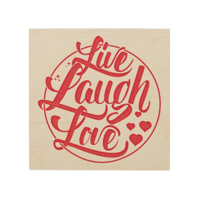 Live Laugh Love Wood Wall Decor (Front)