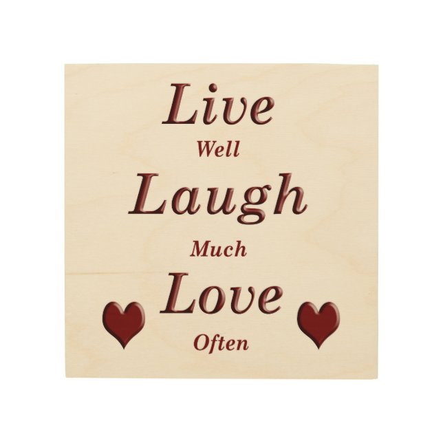 Live Laugh Love Wood Wall Decor (Front)