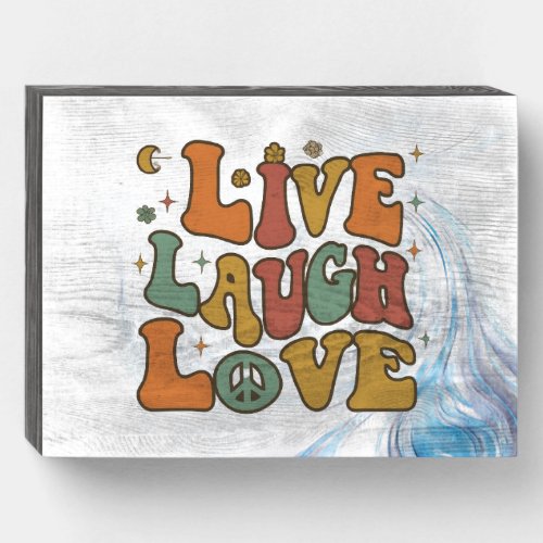 live laugh love wooden box sign