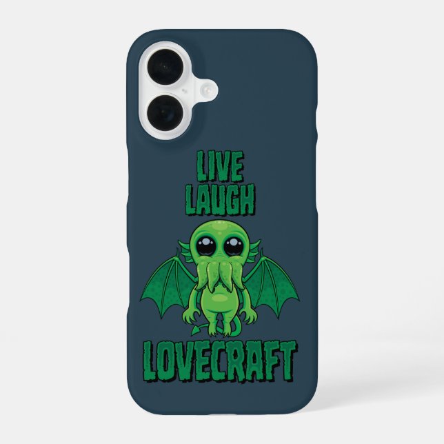 Live Laugh Lovecraft Cute Cthulhu iPhone Case (Back)