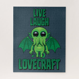 Live Laugh Lovecraft Cute Cthulhu Jigsaw Puzzle