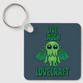 Live Laugh Lovecraft Cute Cthulhu Keychain