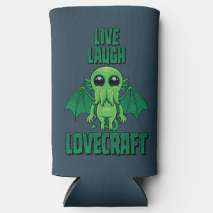 Live Laugh Lovecraft Cute Cthulhu Seltzer Can Cooler