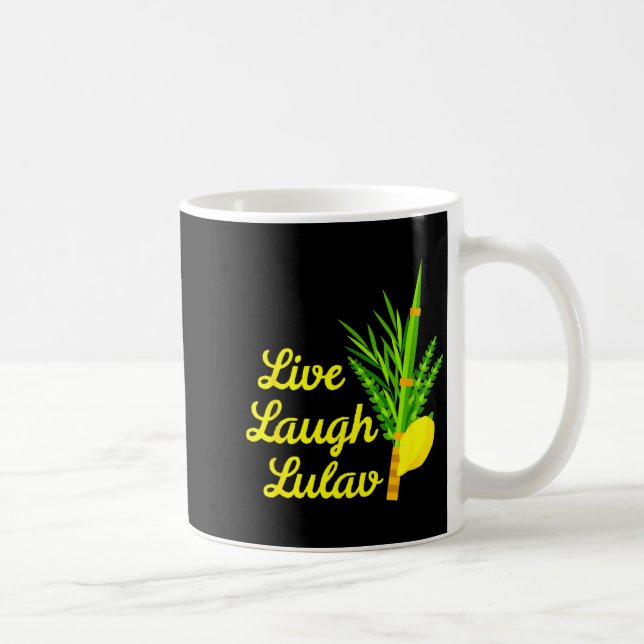 Live Laugh Lulav Etrog Happy Sukkot Jewish Sukkah  Coffee Mug (Right)