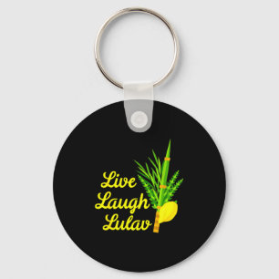 Live Laugh Lulav Etrog Happy Sukkot Jewish Sukkah  Keychain