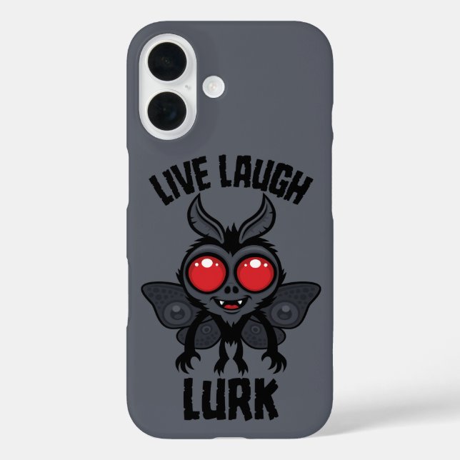Live Laugh Lurk Kawaii Mothman Cryptid Case-Mate iPhone Case (Back)
