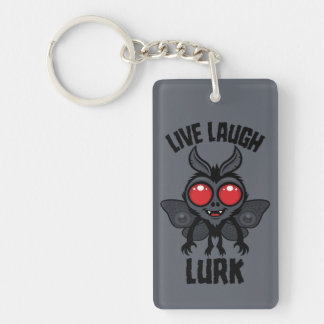 Live Laugh Lurk Kawaii Mothman Cryptid Keychain