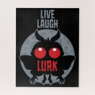 Live Laugh Lurk Mothman Cryptid Jigsaw Puzzle