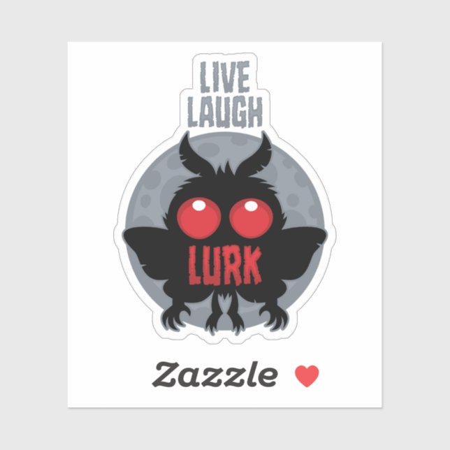 Live Laugh Lurk Mothman Cryptid Sticker (Sheet)