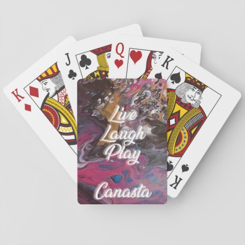 Live Laugh Pay Canasta Poker Cards