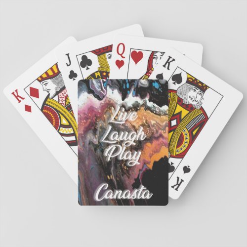 Live Laugh Play Canasta Poker Cards