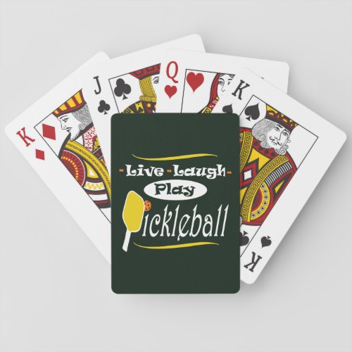 Live Laugh Play Pickleball Playing Cards