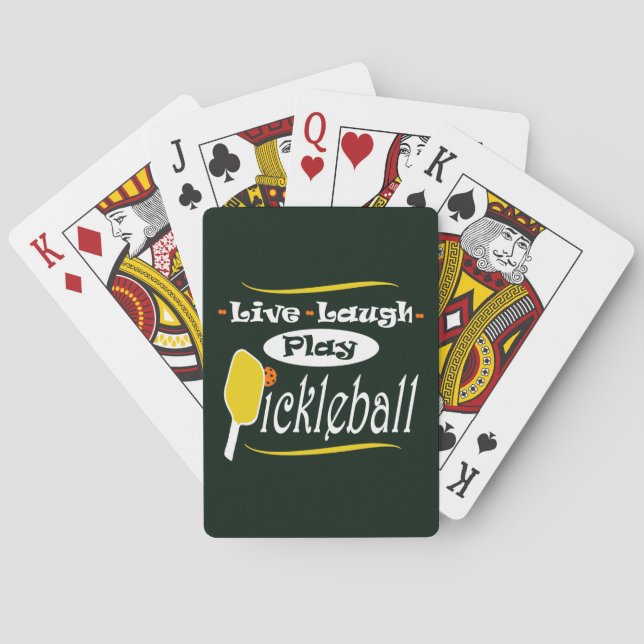 Live Laugh Play Pickleball Poker Cards (Back)