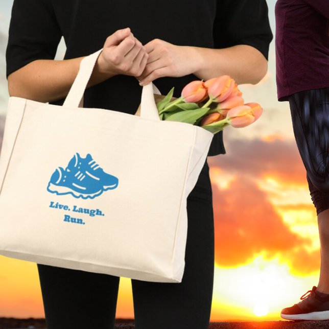 Live Laugh Run Tote Bag (Creator Uploaded)
